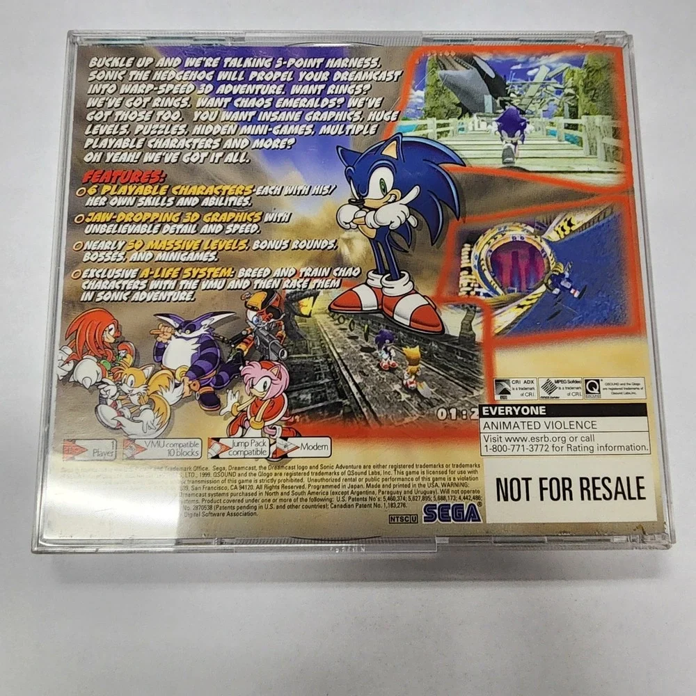 Sonic Adventure: Limited Edition (Sega Dreamcast)/Regular CASE 2-Disk